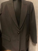 ZARA żakiet marynarka wdzianko narzutka z wiskozą oversize kratka duża