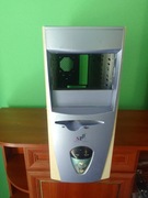 Obudowa ATX Midi Biała Fioletowy Front Bez Zasilacza 