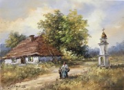 Obraz olejny-Pejzaż J.Fijałkowski