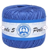 Kordonek Madame Tricote Paris Perle 5 06335 Cobalt Przędza szydełkowa