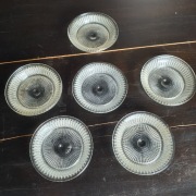 Komplet 6 szklanych podstawek pod szklanki – Vintage / Retro