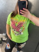 T-shirt America limonkowy rozmiar uniwersalny