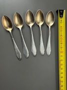 Komplet 5 łyżeczek WMF – srebrzone, próba 40, klasyczny wzór