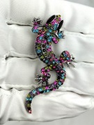 NOWA Broszka przypinka jaszczurka z cyrkoniami elegancka