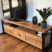 Szafka RTV dębowa 180x40x60