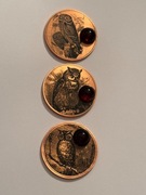 Sowy. Moneta kolekcjonerska. Fi 32 mm. Miedź. Gyges