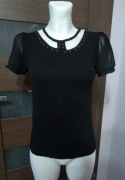 Top cyrkonie koronka wiskoza Atmosphere 34 lolita vintage retro pin up