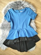 Bluzka niebieska z tyłem ala spódnicy