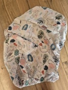 Sensillo prześcieradło do łóżeczka niemowlęcego las białe wzory 120x60