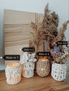 Lampion makrama świecznik wazon makramowy, prezent na urodziny i święta