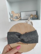 Opaska z prążka ciemny szary melanż 