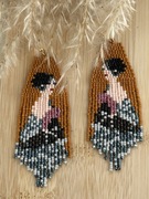 Kolczyki z japońskich koralików.