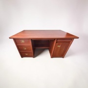 Biurko drewniane mahoń czereśnia 140 x 76 x 72 super stan Warszawa Ursynów