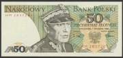 Polska 50 złotych 1988 - Karol Świerczewski - HM - stan bankowy UNC