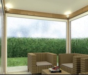 Roleta zewnętrzna elektryczna przeźroczysta Folia PCV do altany