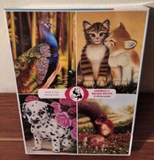 Puzzle Dla Dzieci Zwierzęta Malowane Stopami 