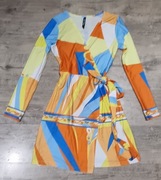 Sukienka Geomtryczny Wzor White Mark roz.S 