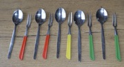 Sztućce PRL- Widelczyki -5 szt.+ Łyżeczki Nierdzewne 5 szt