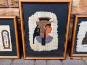 Zestaw 3 obrazów – Egipskie Papirusy w ramach za szkłem 45 x 45 cm