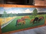 Obraz konie na pastwisku 