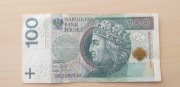 Banknot 100 zł RADAR numer BR 2352532
