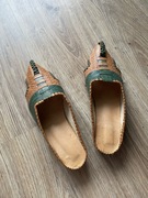 Skórzane pantofle, ręcznie robione, z Maroka, 24.0 cm, nowe