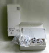 Samsung Galaxy J3 oryginalna ładowarka + słuchawki + pudełko