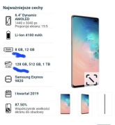 Używka SAMSING S10+ 128Gb