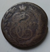 Rosja 5 kopiejek 1767 duża moneta