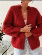 Kardigan luksusowy sweter damski alpaka premium edition L