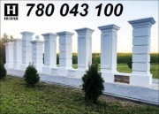 Słupy dworkowe stylowe otynkowane pałacowe bonie ekskluzywne