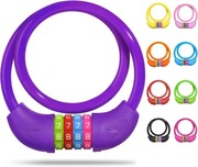 Zapięcie rowerowe linka zabezpieczająca dla dzieci fioletowe