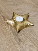 ZŁOTY świecznik dekoracyjny imitacja GWIAZDY idealna dekoracja PREZENT