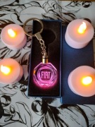 Brelok LED wielokolorowy, szklany FIAT