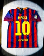 (M) Leo Messi #10 Barcelona Vintage Domowa Koszulka Liga Mistrzów 2013/14