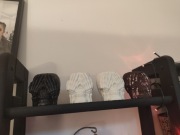 Czaszka gipsowa świecznik goth mroczny