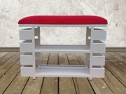 REGAŁ NA BUTY Z SIEDZISKIEM, SZAFKA, PUFA, PÓŁKI