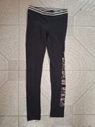 Spodnie leginsy czarne sport 146 dziewczynka H&M