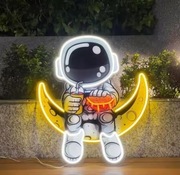 Astronauta Neon lampka led do pokoju że ściemniaczem