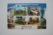 Niger Mi 1444-47** kolej na świecie /blok/