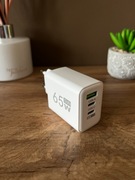 Ładowarka sieciowa GaN 65w (USB A, 2x USB C) fast charge