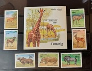 !!! TANZANIA  FAUNA ŚWIATA...7szt.+Bloczek...CZYSTE**!!!