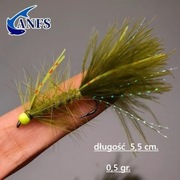 Komplet much wędkarskich dł. 5,5 cm waga 0,5 gr. 3 szt.