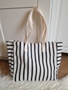 Torebka plażowa w paski torba podróżna damska