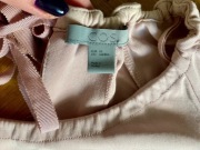 COS bluzka tunika pudrowy róż XS 34 36 lejący materiał