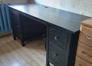 Biurko ciemny brąz, używane,  Ikea, drewniane