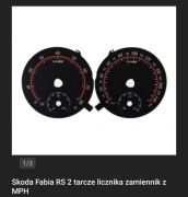 Tarcze zegarów skoda fabia RS