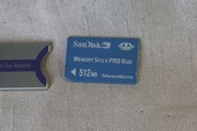 SONY MEMORY STICK DUO 512 MB - karta pamięci + adaptor