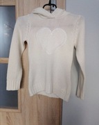 Sweterek biały dziewczęcy