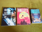 Ken Follett Papierowe pieniądze + Na skrzydłach orłów + Trójka + Klucz + 